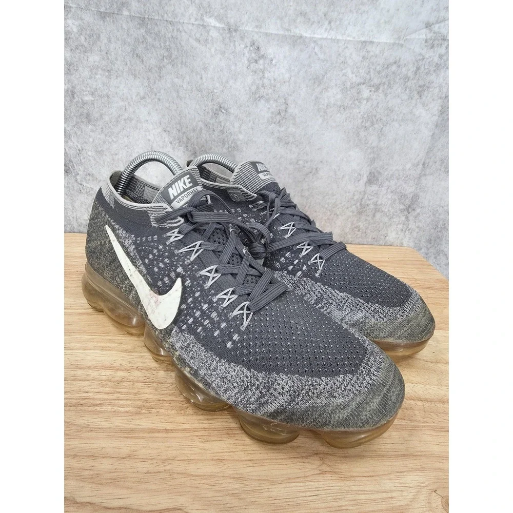 Nike Air VaporMax Running Shoes Mens 8.5 Asphalt Gray Sneakers 849558-002